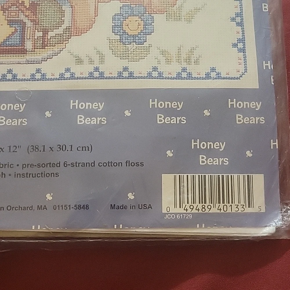 Janlynn Cross Stitch Kit Honey Bears Birth Anouncement,  15